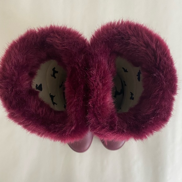EUC! Joules Boots Girls Size 13 Purple with Fur - Picture 4 of 4